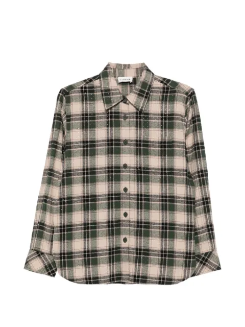 P.A.R.O.S.H. check-pattern rhinestone-embellished shirt