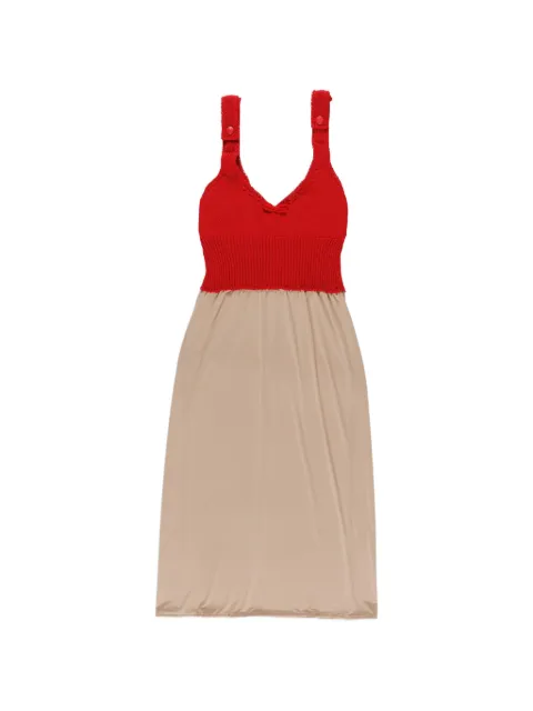 La Fetiche Eleni knitted-bralette slip mini dress