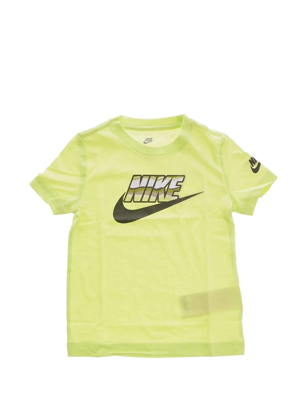 Nike Kids logo-print crew-neck T-shirt Geel