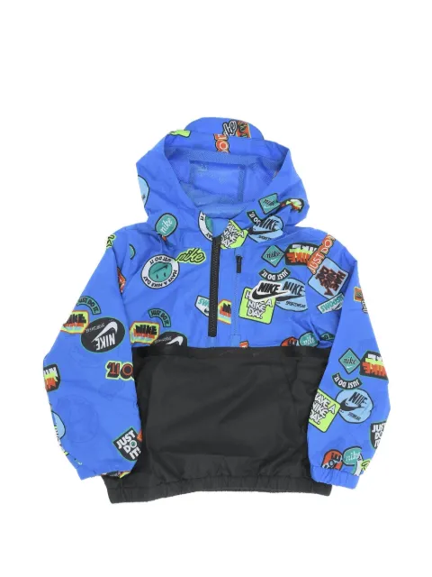 Nike Kids logo-print ripstop jacket