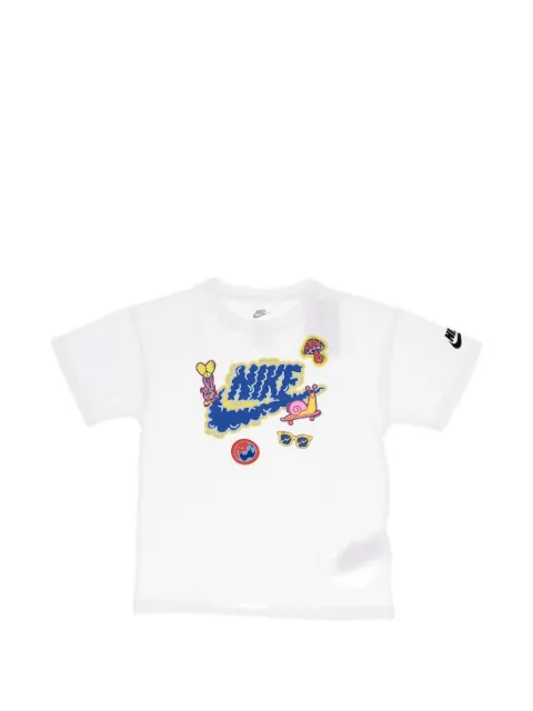 Nike Kids logo-print patch-detail T-shirt