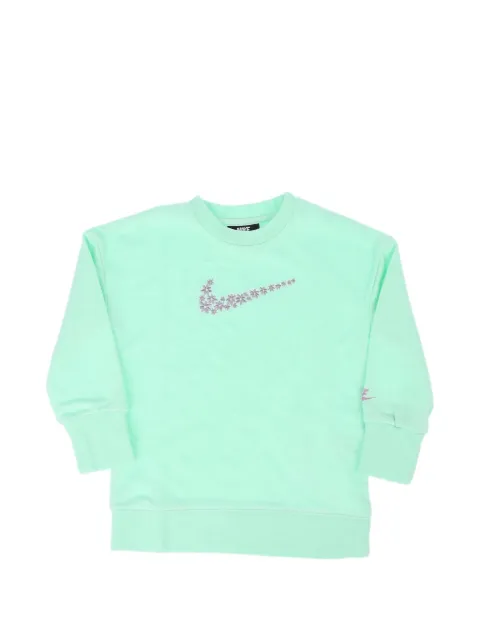 Nike Kids floral-embroidered sweater
