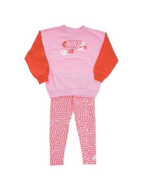 Nike Kids floral-print tracksuit set