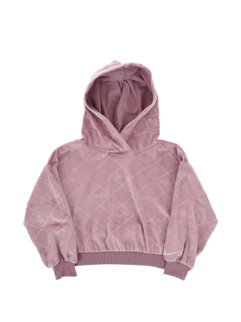 Nike Kids logo-print velour tracksuit