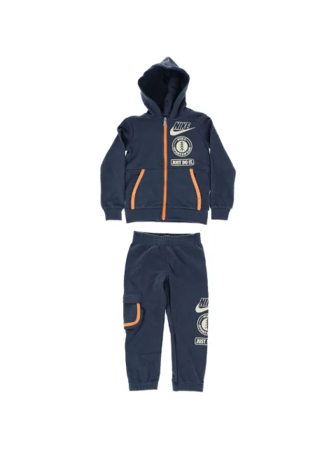 Nike Kids logo-print zip-up tracksuit