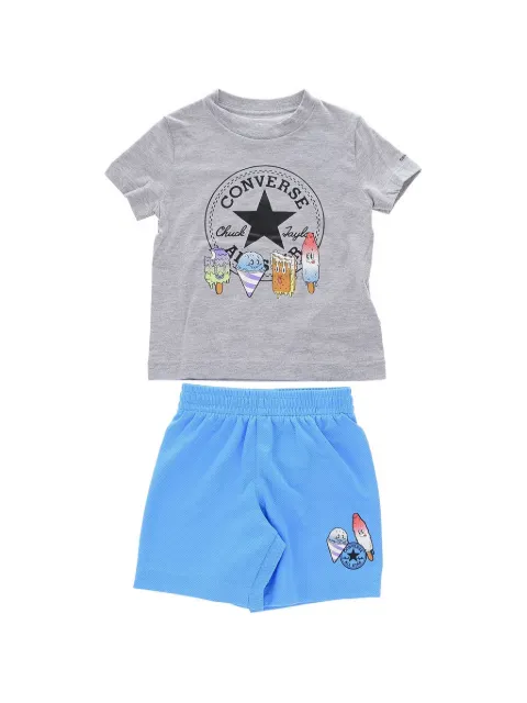 Converse Kids logo-print jersey T-shirt and shorts set
