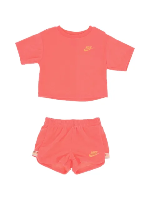 Nike Kids logo-embroidered shorts set