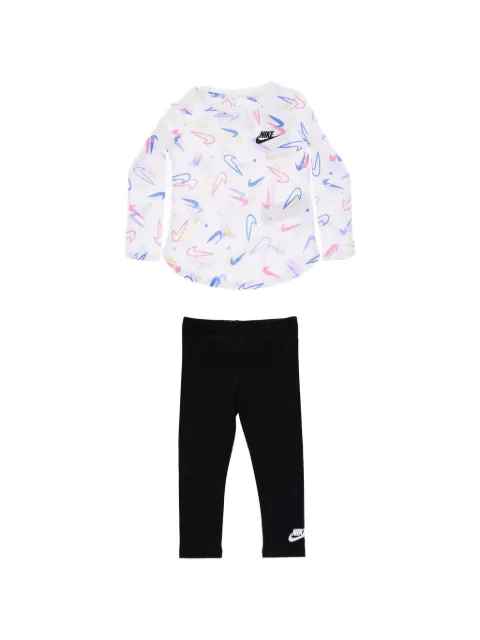 Nike Kids logo-print leggings set