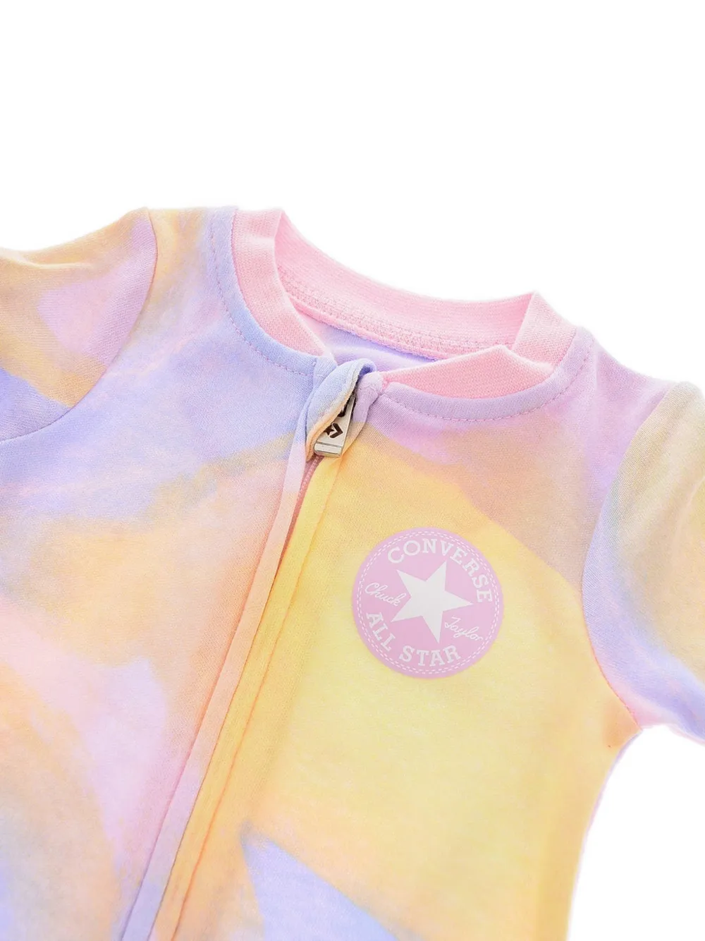 Converse Kids logo-patch tie-dye pajamas Paars