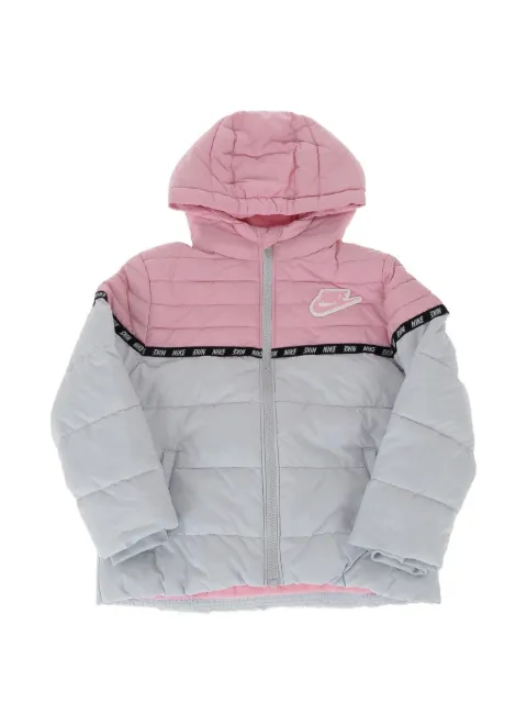 Nike Kids logo-tape padded jacket
