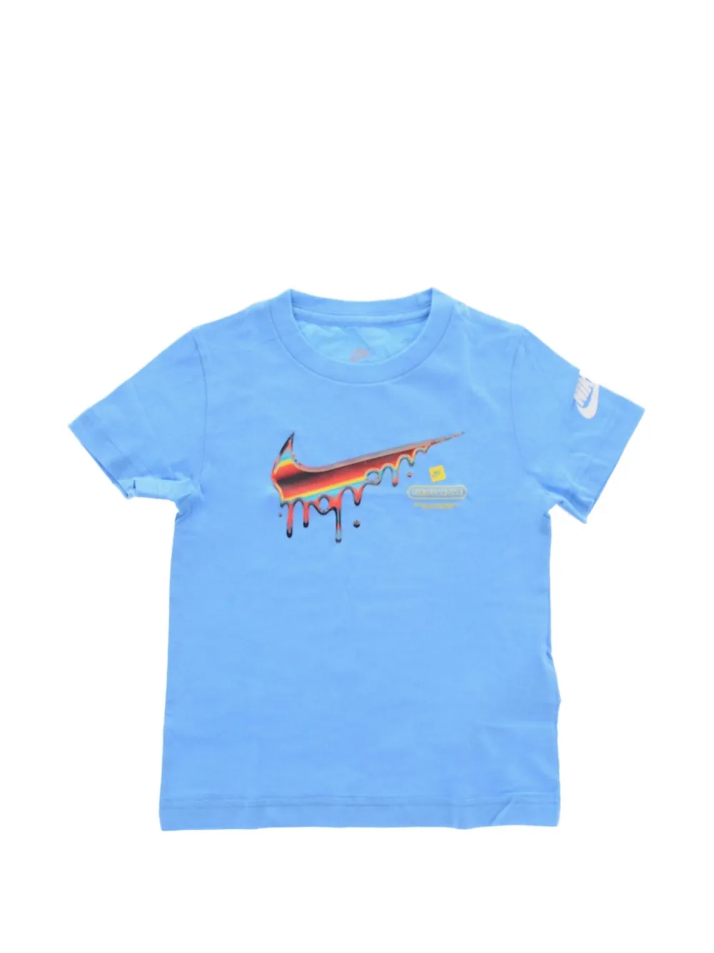 Nike Kids logo-print T-shirt Blauw