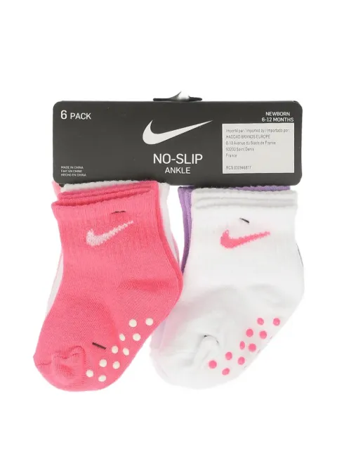 Nike Kids pack de seis pares de calcetines antideslizantes con logo bordado