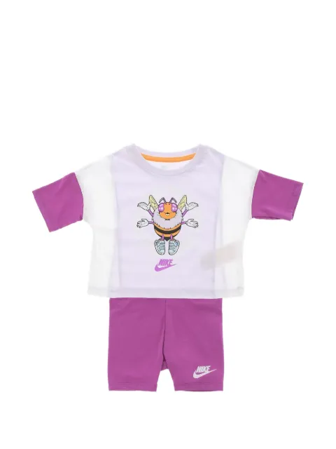 Nike Kids logo-print shorts set