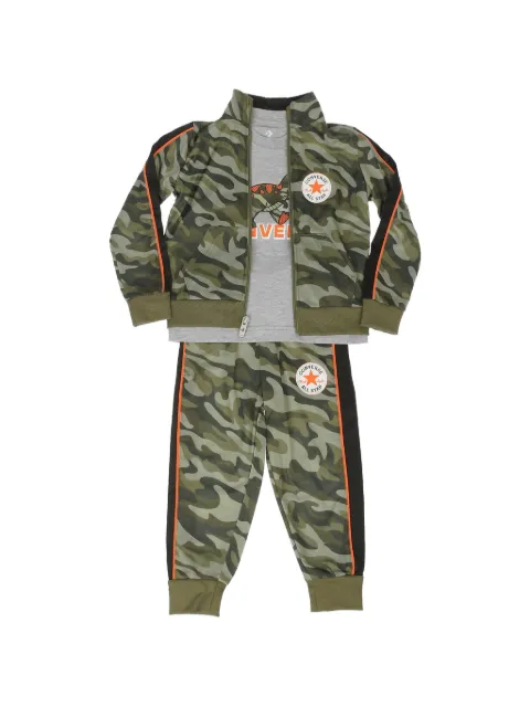 Converse Kids camouflage-print tracksuit and T-shirt set