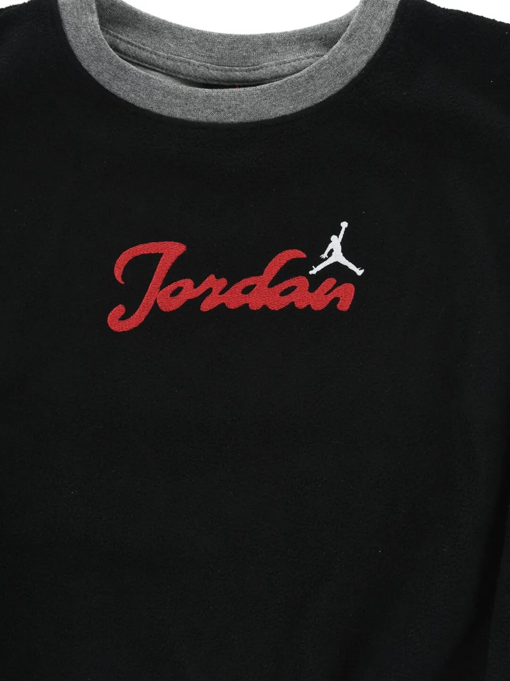 Jordan Kids logo-print fleece sweatshirt Zwart