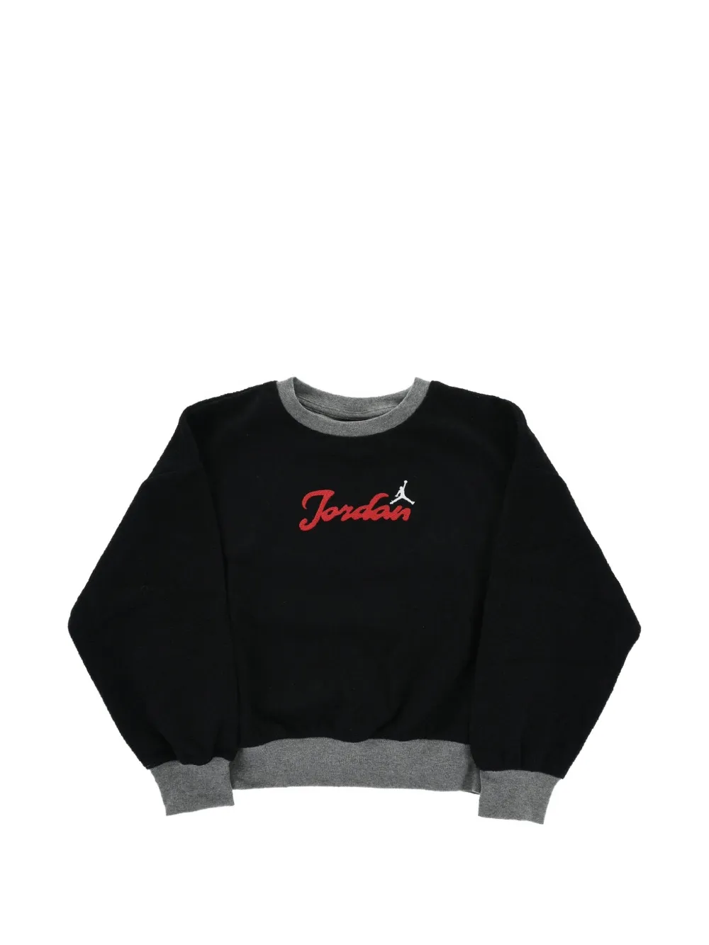 Jordan Kids logo-print fleece sweatshirt Zwart