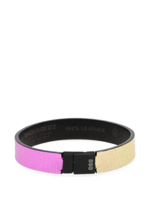 DSQUARED2 metallic-effect logo-engraved bracelet