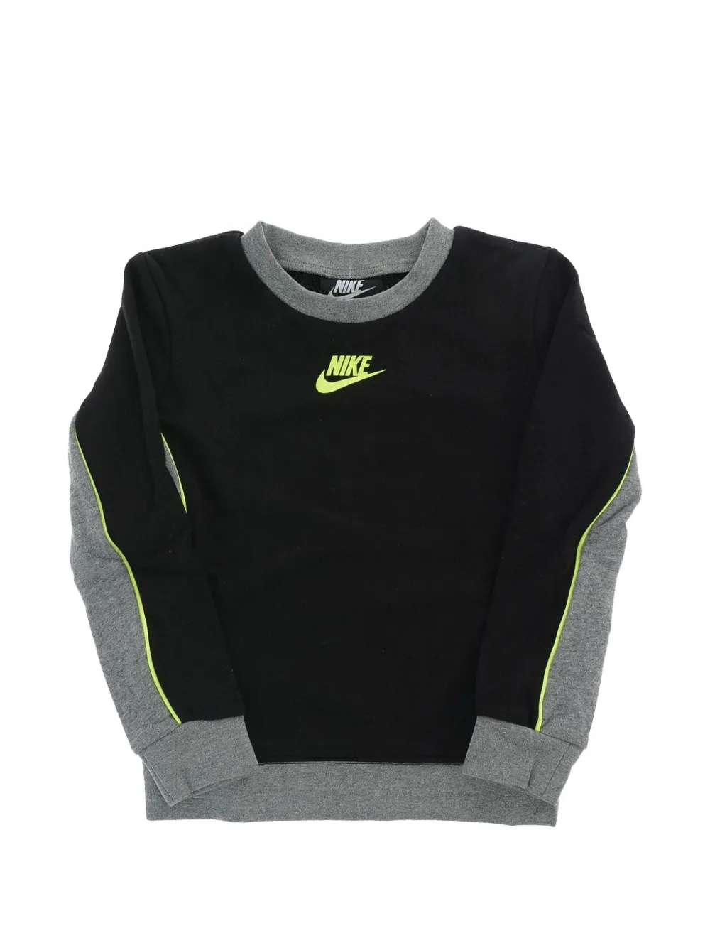 Nike Kids logo-print panelled sweatshirt Zwart