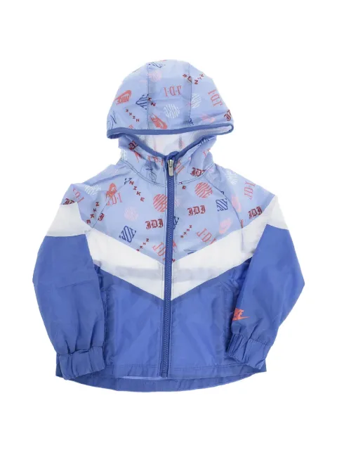 Nike Kids logo-print hooded jacket