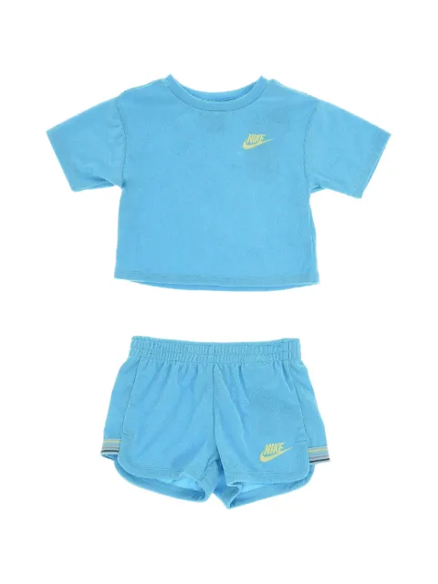 Nike Kids logo-embroidered terry T-shirt and shorts set