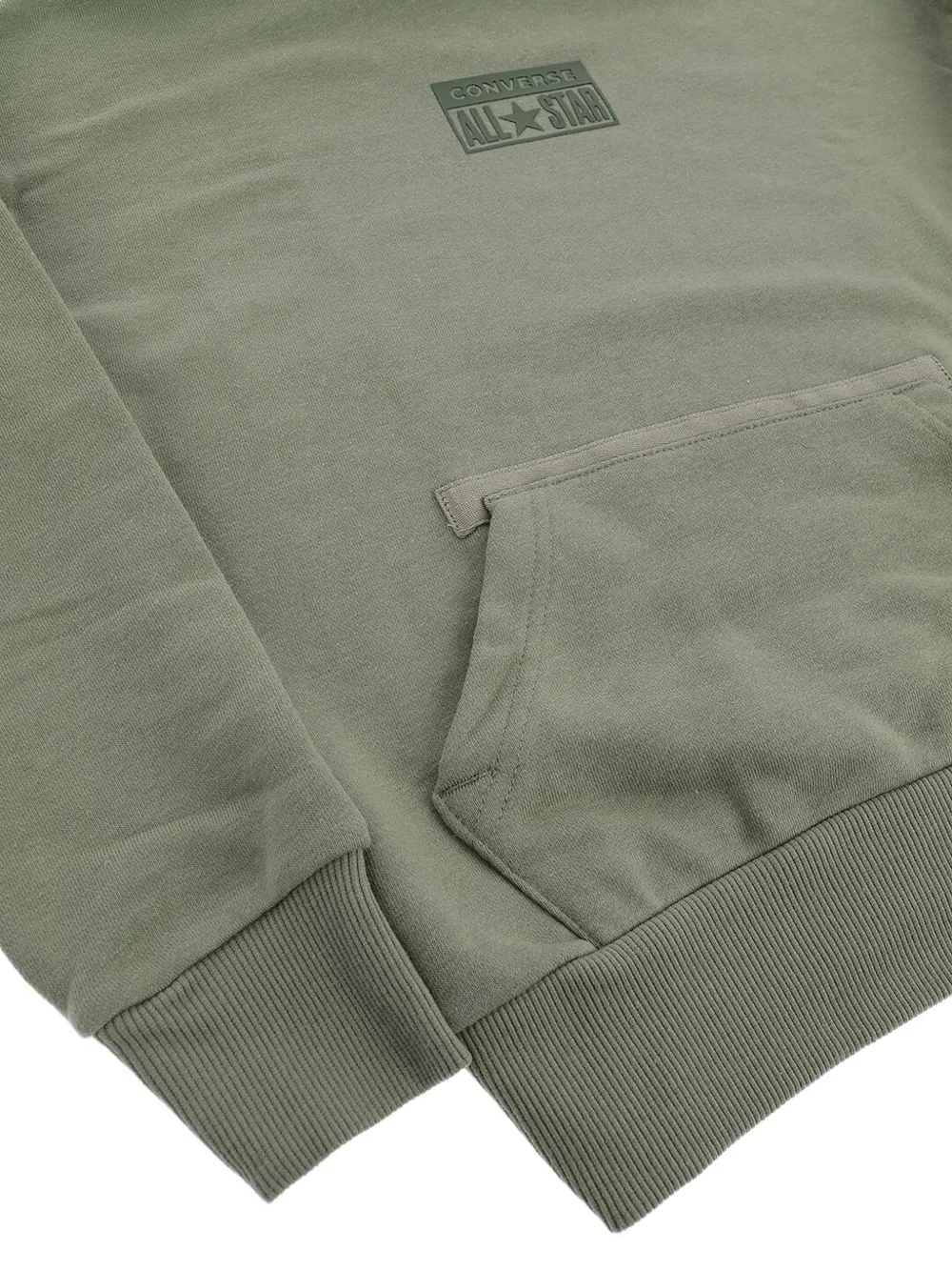Converse Kids logo-patch hoodie Groen
