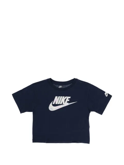Nike Kids logo-print boxy-fit T-shirt