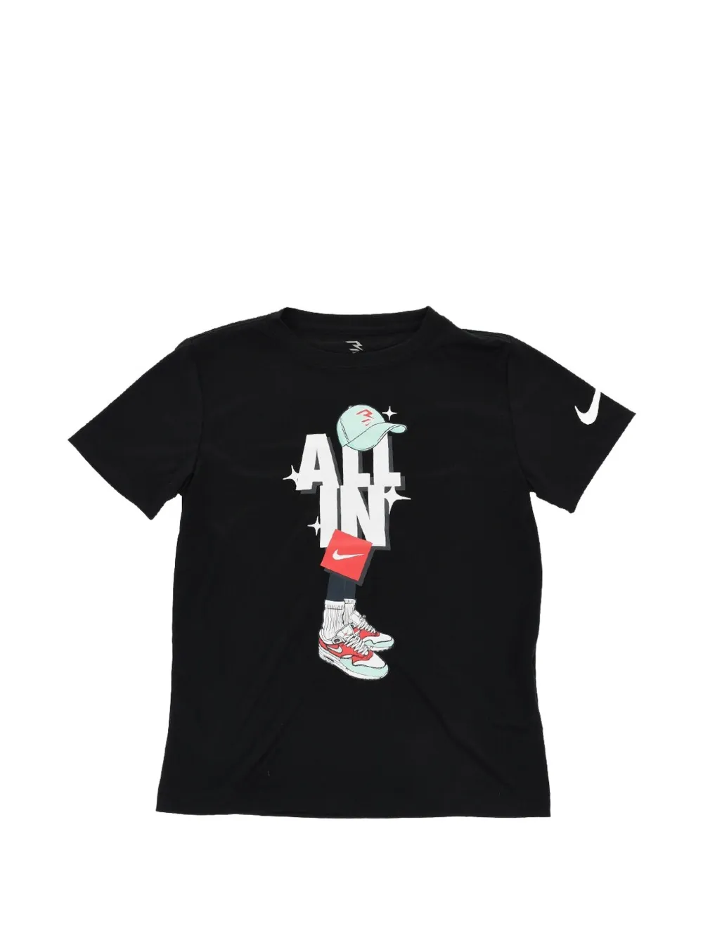 Nike Kids graphic-print shorts set Zwart