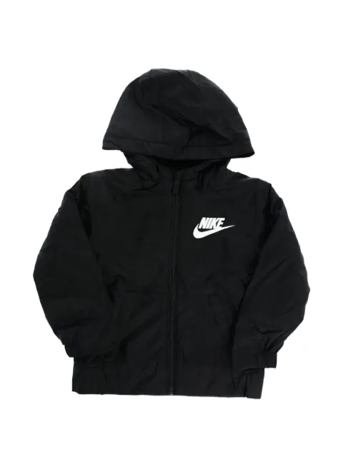 Nike Kids logo-print hooded jacket