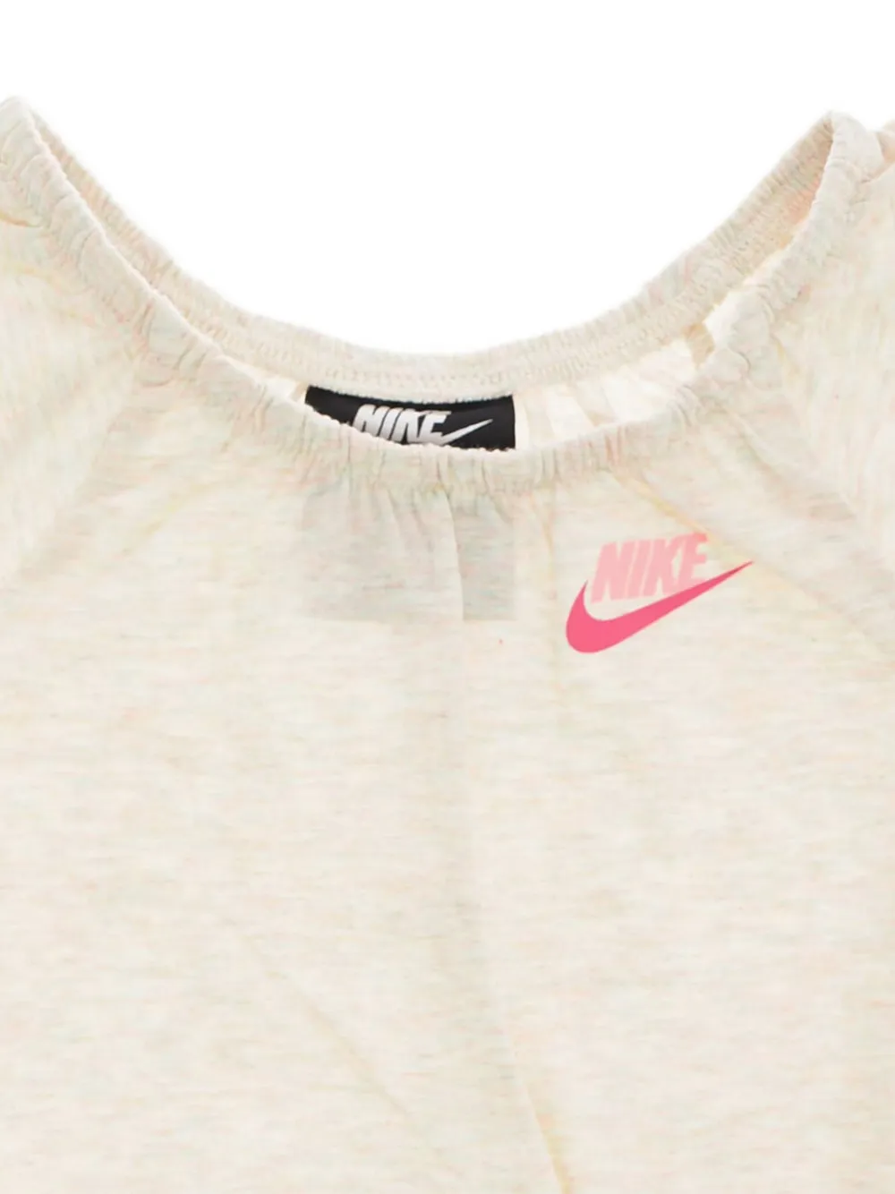 Nike Kids logo-print cotton playsuit Grijs