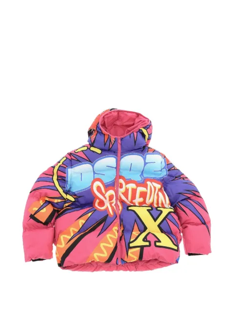 DSQUARED2 KIDS printed padded jacket