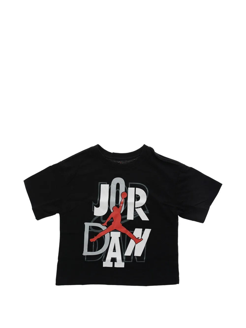 Jordan Kids logo-print T-shirt Zwart