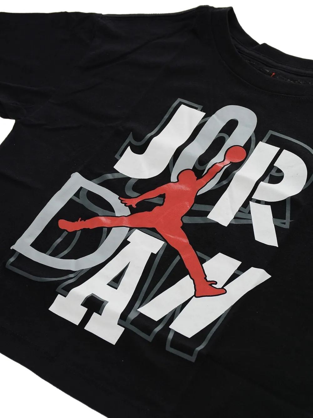Jordan Kids logo-print T-shirt Zwart