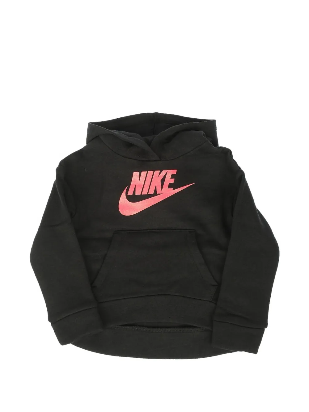 Nike Kids Futura Fleece logo-print hoodie Zwart