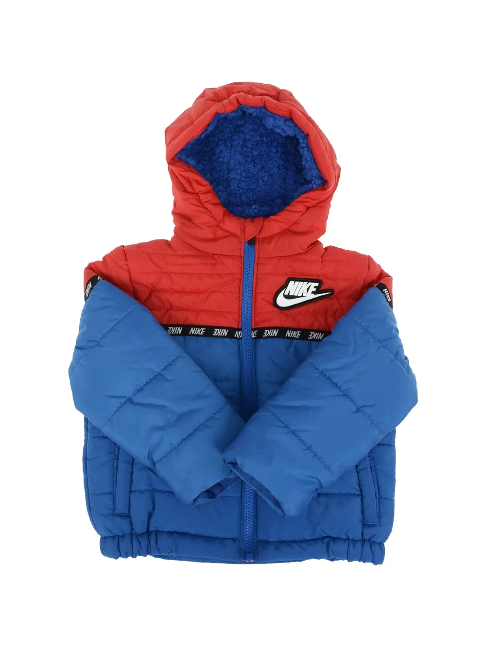 Nike Kids doudoune à logo imprimé - Bleu