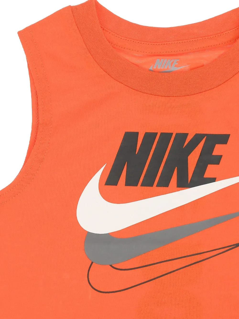 Nike Kids logo-print tank top and shorts set Oranje