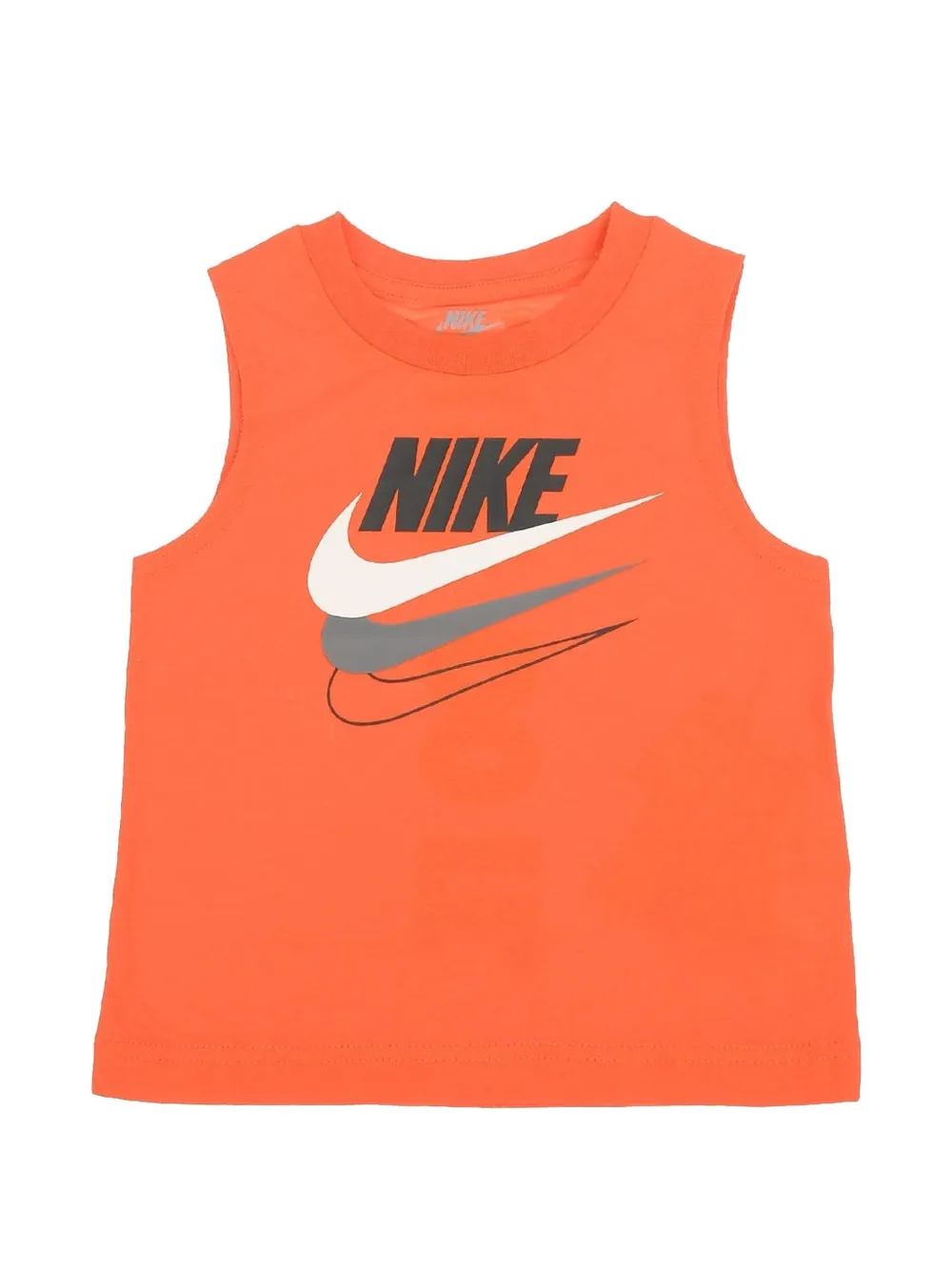 Nike Kids logo-print tank top and shorts set Oranje