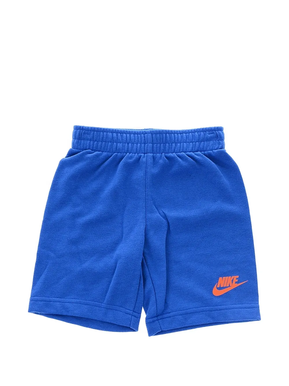 Nike Kids logo-print T-shirt and shorts set Blauw