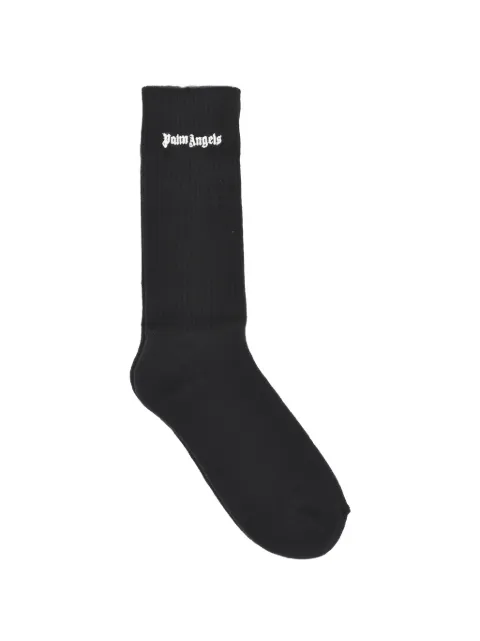 Palm Angels logo-embroidered ribbed-knit socks