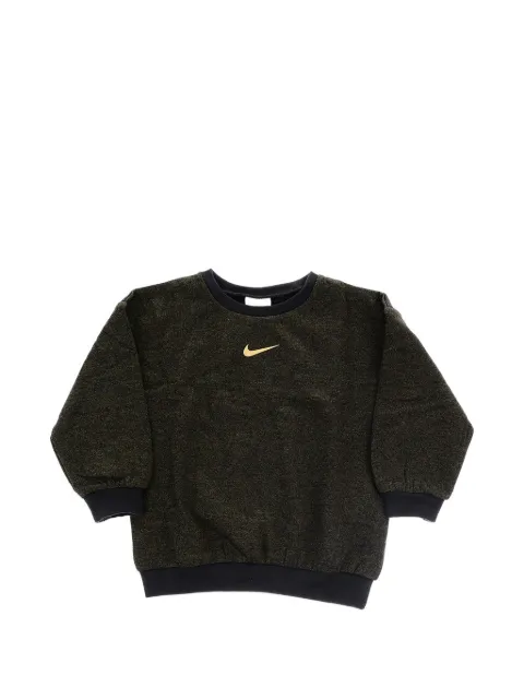 Nike Kids Lurex logo-print sweater