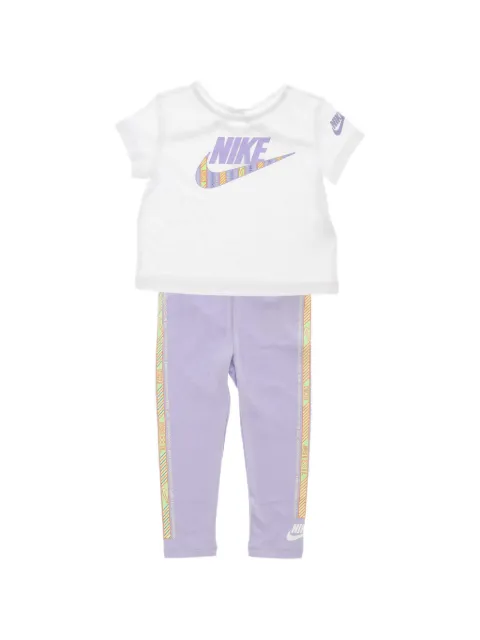Nike Kids logo-print leggings set