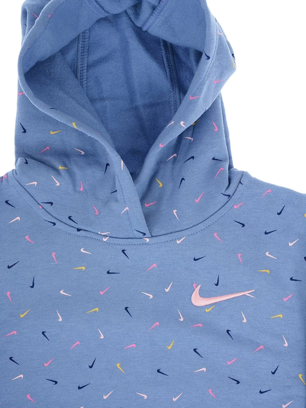 Nike Kids logo-print hoodie Blauw