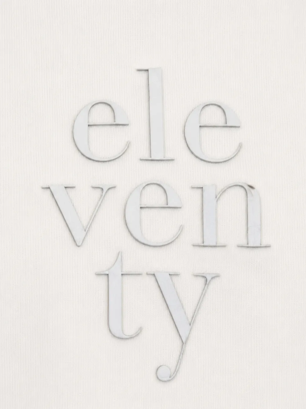 Eleventy Kids T-shirt met lange mouwen en logo-print Beige