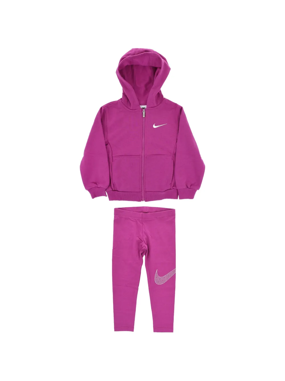 Nike Kids logo-mebroidery tracksuit set Roze