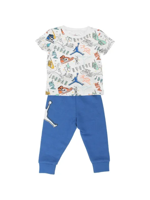 Jordan Kids logo-print T-shirt and track pants set