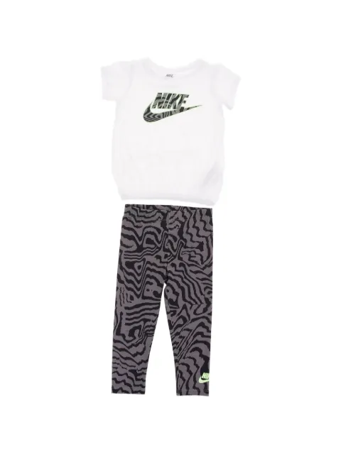 Nike Kids zebra-print logo-print T-shirt and leggings set (set of two)