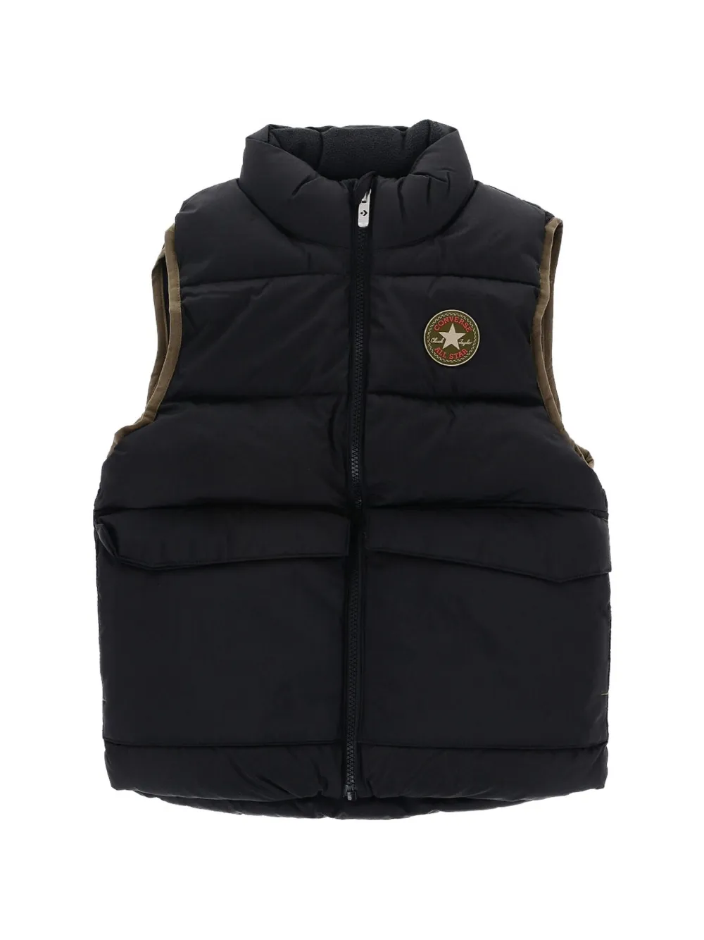 Converse Kids Chuck Taylor All Star logo patch padded gilet Zwart