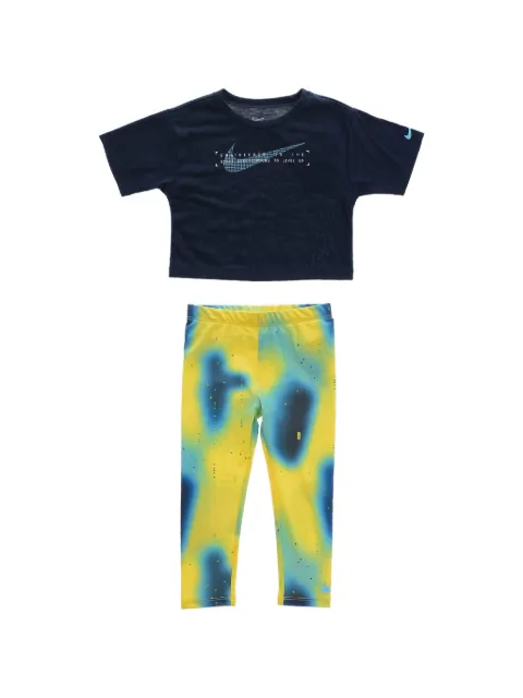 Nike Kids logo-print tie-dye-effect trousers (set of two)