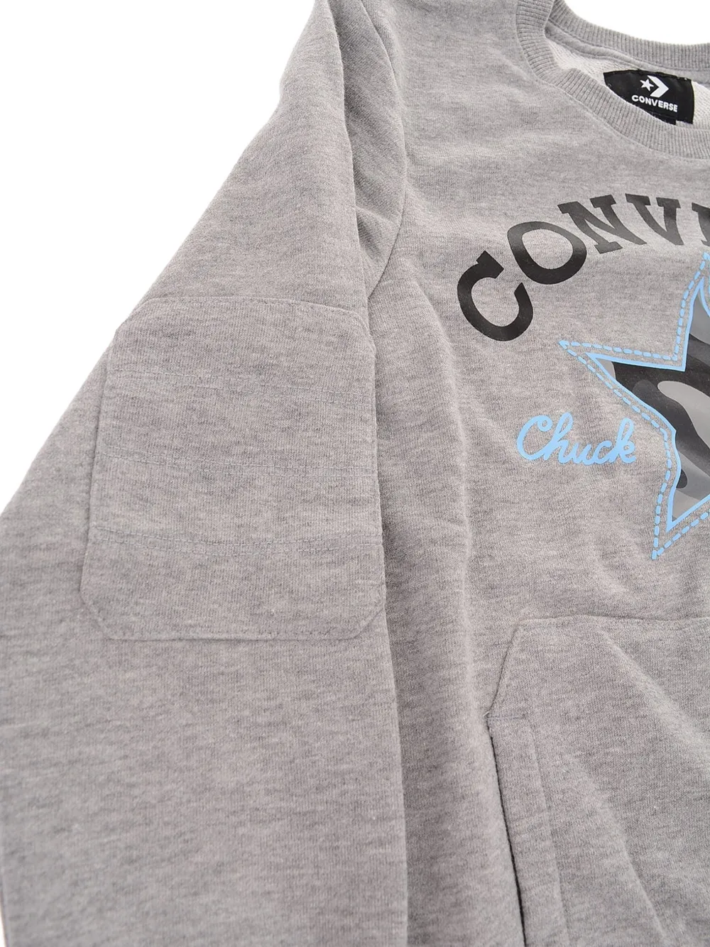 Converse Kids logo-print sweatshirt Grijs