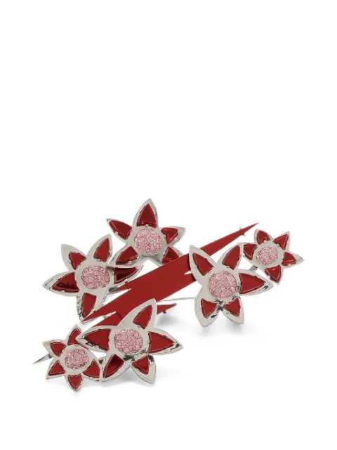 DSQUARED2 broche con motivo floral y cristales