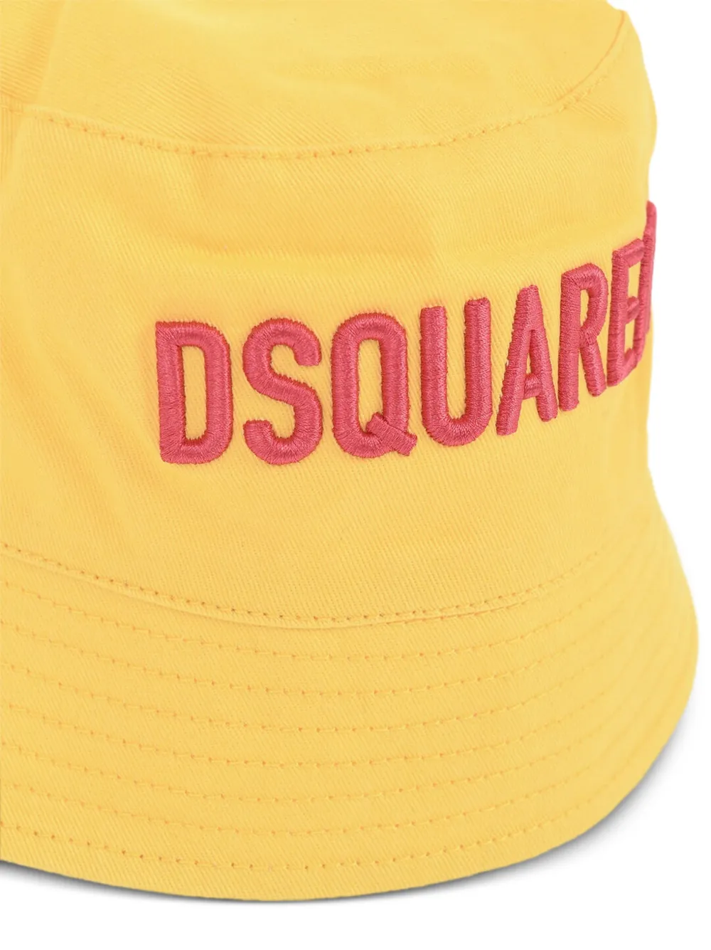 DSQUARED2 KIDS logo-embroidered bucket hat Geel